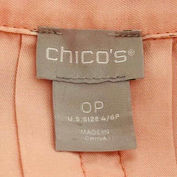 Chico’s Pink Fringe Button Up Shirt Size 0P/US 4-6P - Picture 3 of 4